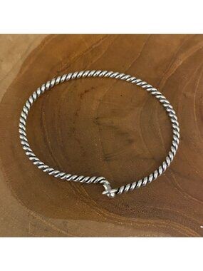 RETIRED James Avery Twisted Wire Hook-On Bracelet, Sterling Silver